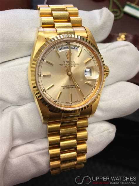 mens gold president rolex|gold Rolex presidential day date.